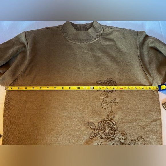 Autumn Creation Wool Blend Cord Embroidery Floral Pullover Women’s Sweater Large - Picture 5 of 9